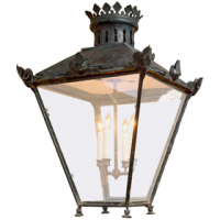 Very Large Scale Copper and Iron Lantern, circa 1870