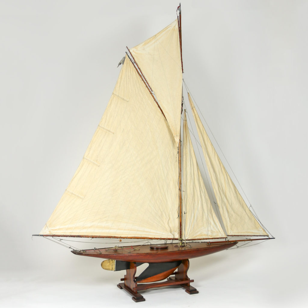 Garden Court Antiques, San Francisco -Very Large Scale English Pond Yacht, circa 1920, on Later Stand