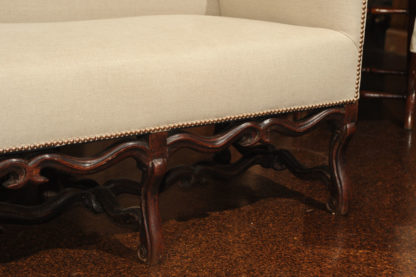 High Back Sofa with carved walnut base 17th Century