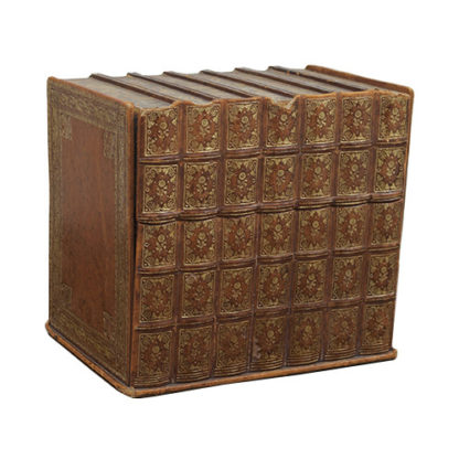 A Discreet English Stationary Box Concealed as a Set Seven Books, circa 1900