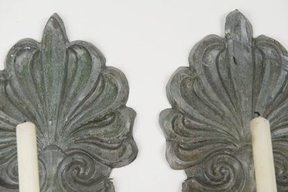Pair of Zinc Single Arm Sconces, English circa 1820