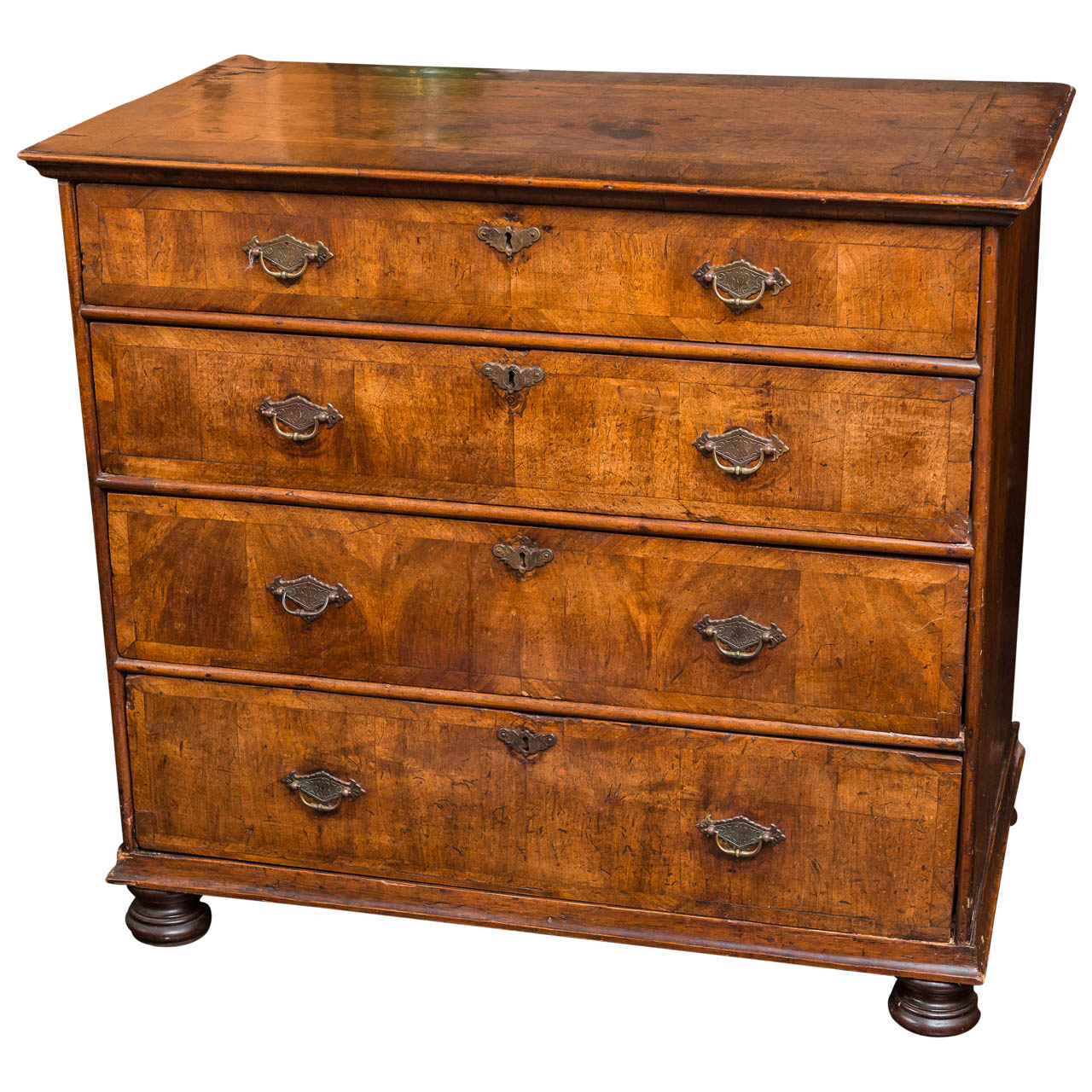 Georgian Walnut Chest of Drawers circa 1720