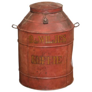 Dutch Red Tole Painted Coffee Tin, Netherlands circa 1850