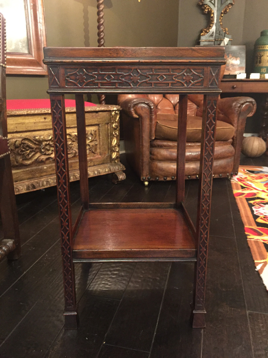 Carved Mahogany Chippendale Style Side Table circa 1820 Garden Court
