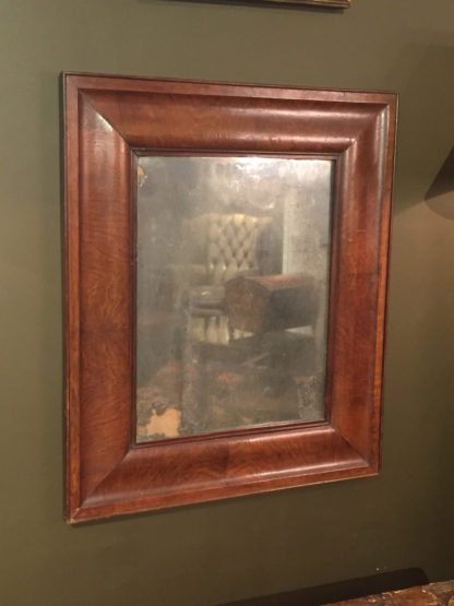 An Antique English Walnut Mirror, circa 1800 , Garden Court Antiques , San Francisco
