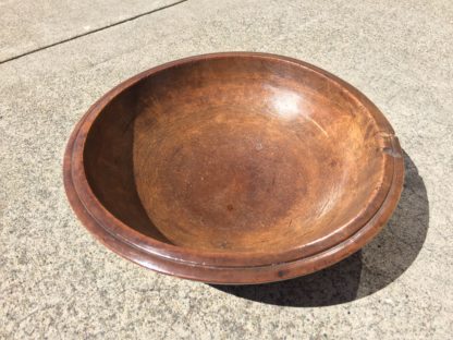 Garden Court Antiques A Turned Fruitwood Bowl with Herb Chopper, circa 1880