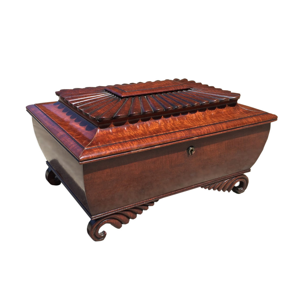 A Very Fine Irish Regency Mahogany Box with Fitted Interior, early 19th