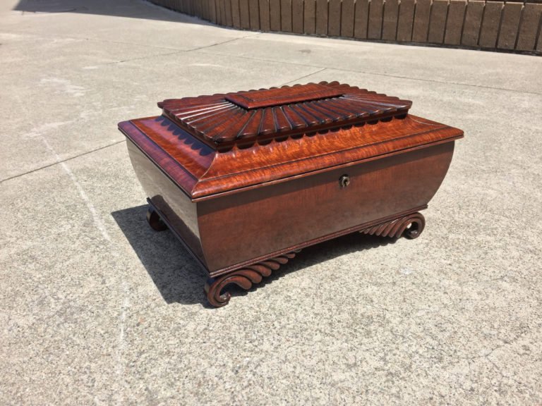 A Very Fine Irish Regency Mahogany Box with Fitted Interior, early 19th