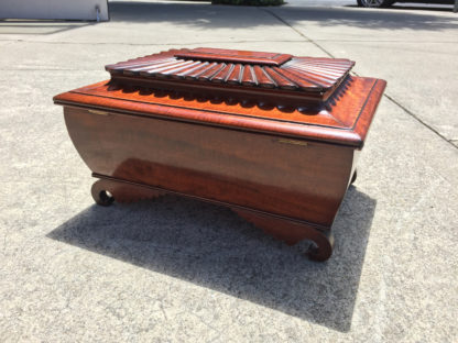 Garden Court Antiques, San Francisco - A Very Fine Irish Regency Mahogany Box with Fitted Interior, early 19th Century