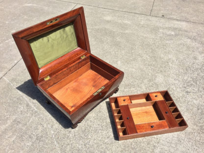 Garden Court Antiques, San Francisco - A Very Fine Irish Regency Mahogany Box with Fitted Interior, early 19th Century