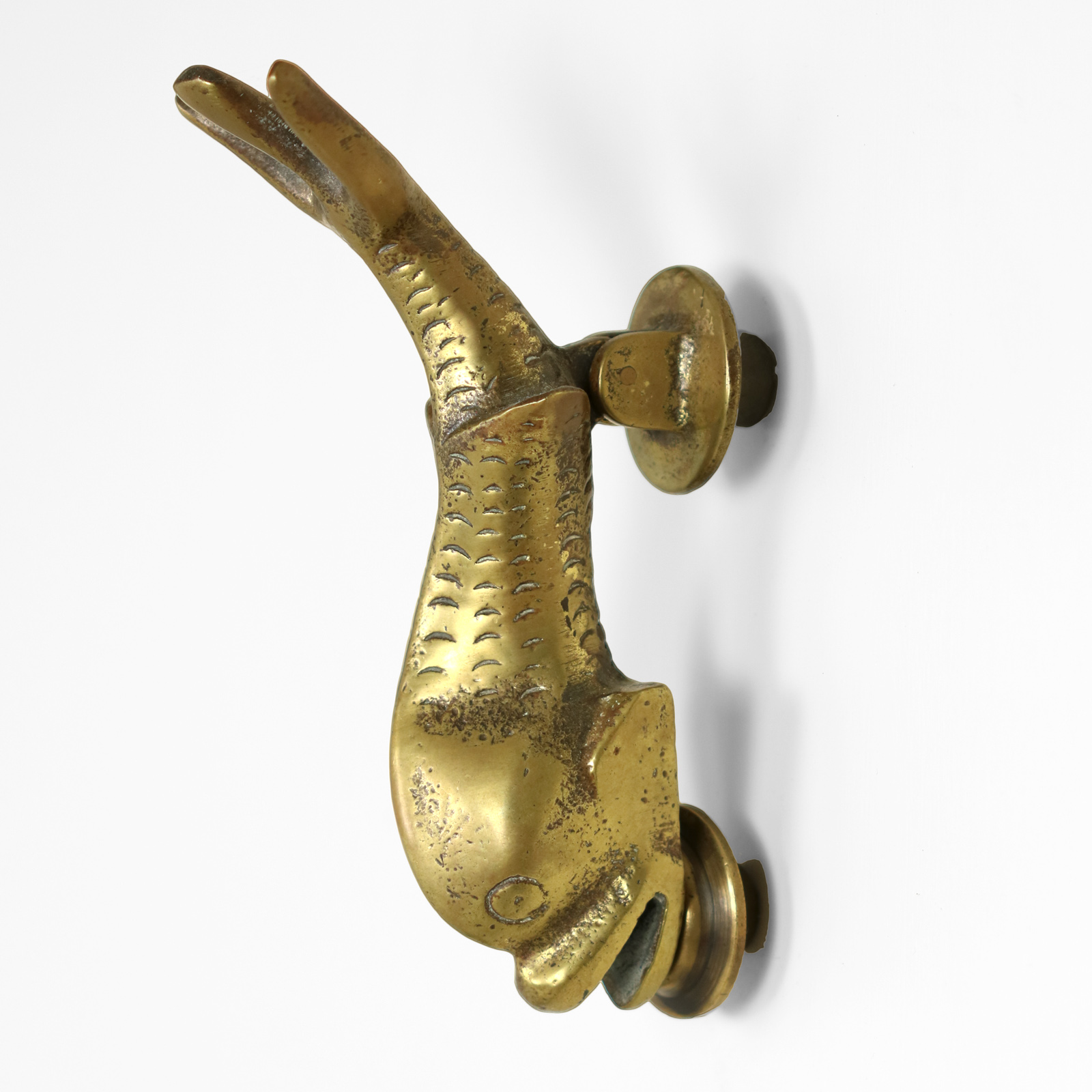 Brass "Dolphin" motif Door Knocker, 19th Century 415 3551690