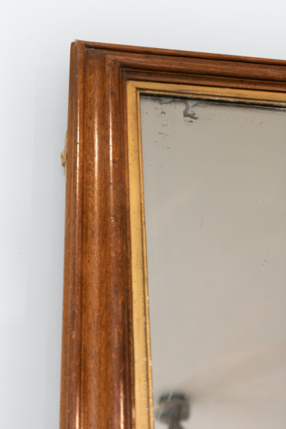 Very Large Scale Moulded Oak Mirror Frame With Gilt Slip, Wonderful Original Mercury Plate English Circa 1880