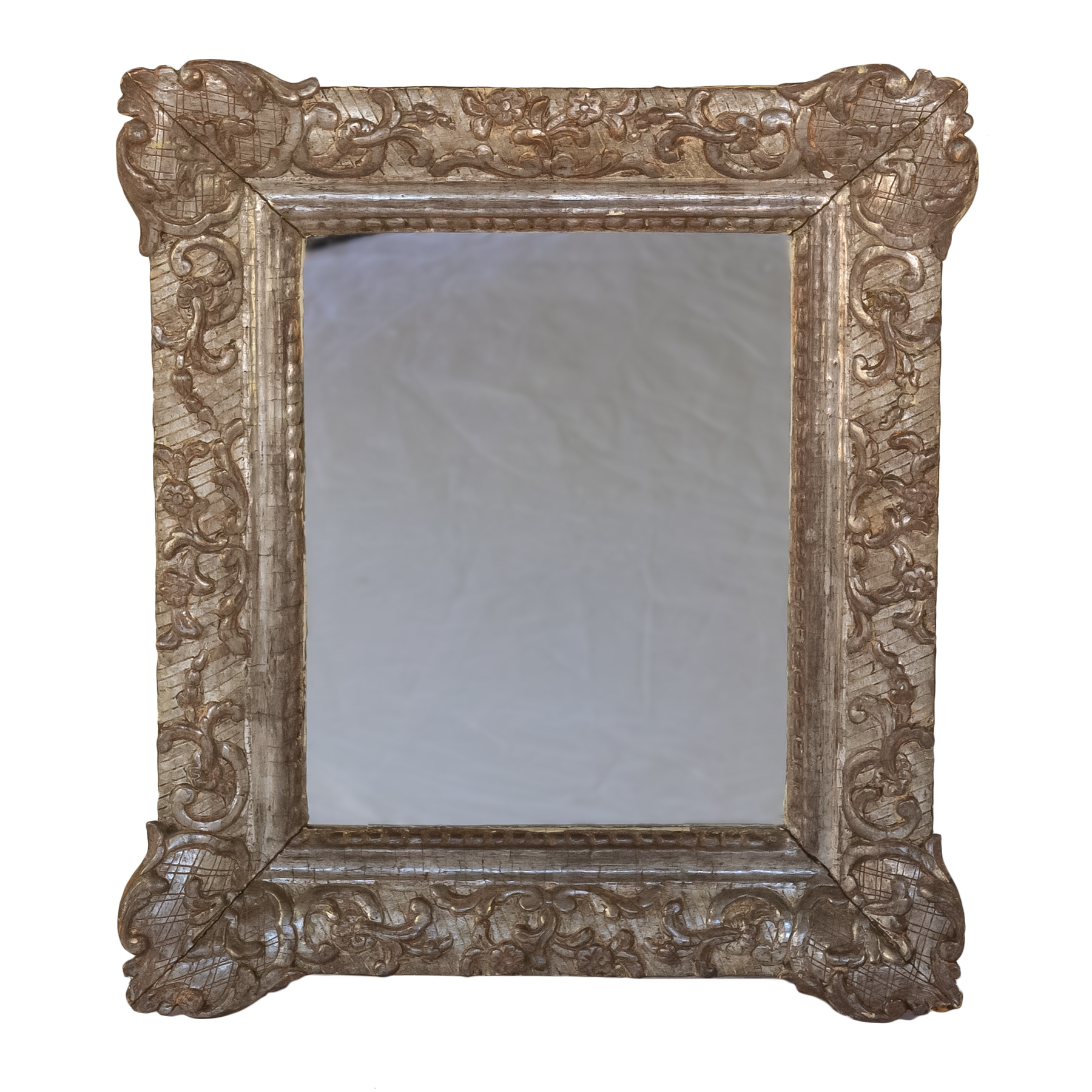 Small French Silver Gilt Mirror 19th Century (415) 355-1690