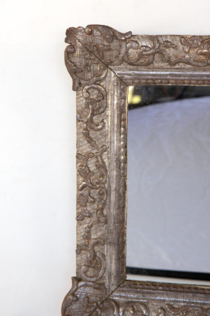 Small Scale Carved Silver Gilt Mirror Frame; French, Circa 1870.