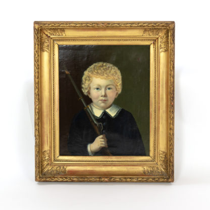 Portrait of a boy, Dutch circa 1840, unsigned.