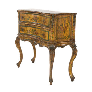 Venetian Painted Serpentine form Commode, Italy, circa 1800.