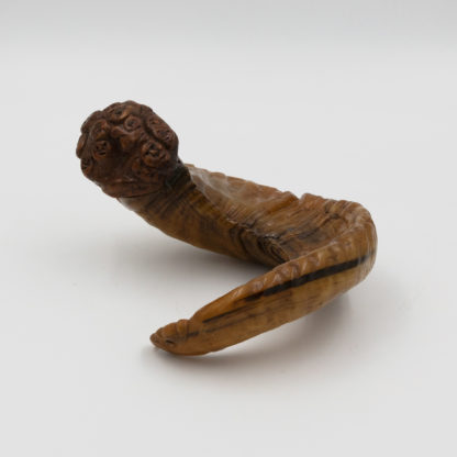 Rare and Early 19th Century, Whimsical, Carved, Scottish, Rams Horn Snuff Mull Of Small Proportions, Circa 1820.