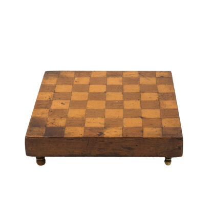 Vintage Checker Board w inlaid wood English, Circa 1880.