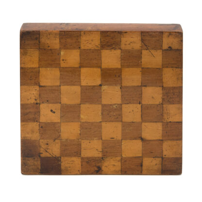 Vintage Checker Board, Inlaid With Satinwood And Chestnut; English, Circa 1880.