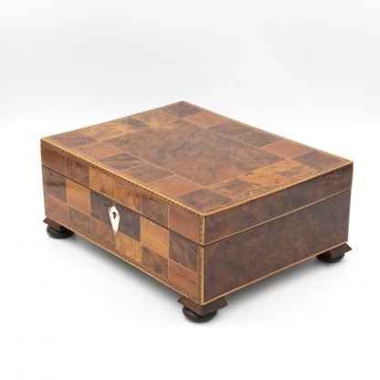 Antique Specimen Wood Box Of Various English Hardwoods, English Circa 1820.
