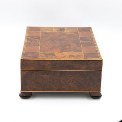 Good Quality Specimen Wood Box Of Various English Hardwoods, English Circa 1820.