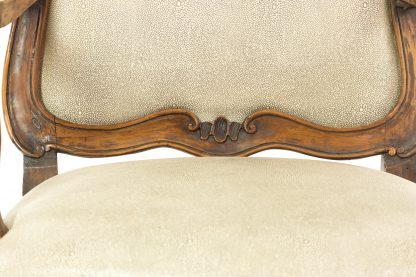 Carved Shell Motif on the Seat Back of A Louis XV Carved Walnut Fauteuil, Circa 1750,