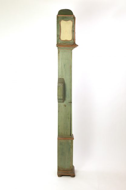 Late 18th Century Painted Tall Case Clock, French Circa 1770.