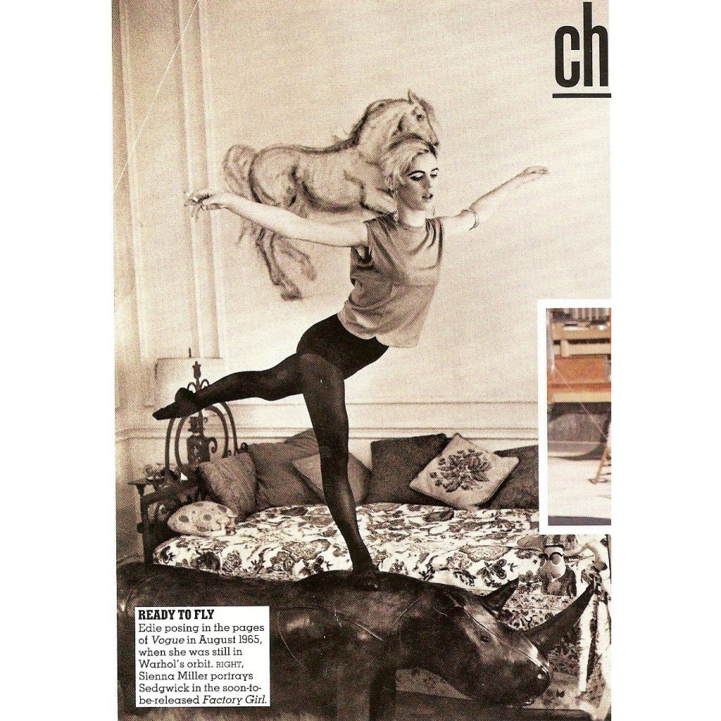Edie Sedgwick, Vogue, Andy Warhol, 1965 on an Omersa Rhinoceros