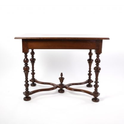 Back side of an Elegant 19th Century French Baroque Style Fruitwood Writing Table, Circa 1880.