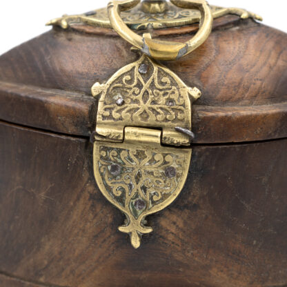 Unusual Lozenge Shaped Hardwood Box Possibly Tea Caddy Or Tobacco Box, 19th Century.