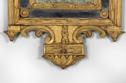 Italian Neoclassical Giltwood Mirror With Original Mercury Plates Italy Circa 1800