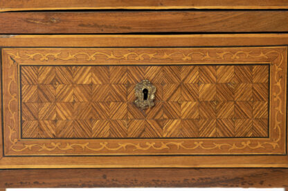 French Empire Marquetry Inlaid Bureau, Late 18th/Early 19th Century.