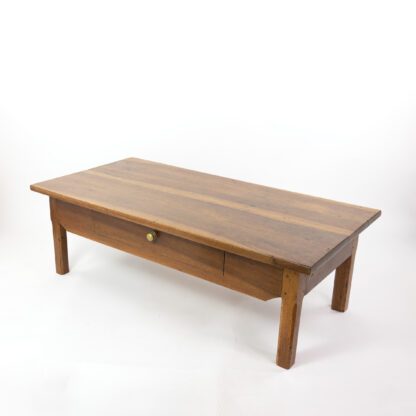 French Walnut School House Table Modified As A Coffee Table, Circa 1850.