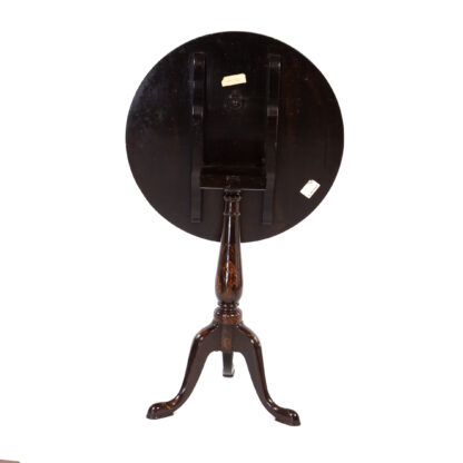 Regency Period Black And Gold Chinoiserie Painted Tilt-Top Tripod Table, English Circa 1820