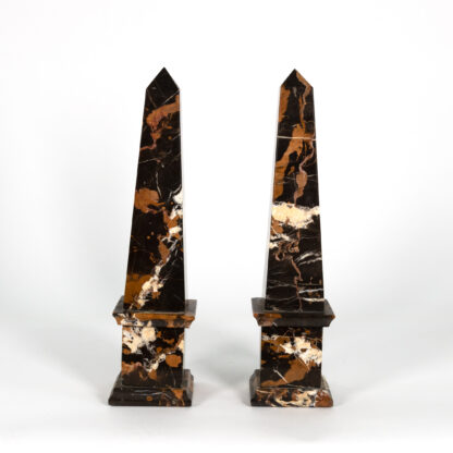 Pair Of French Marble Obelisks, Circa 1860.