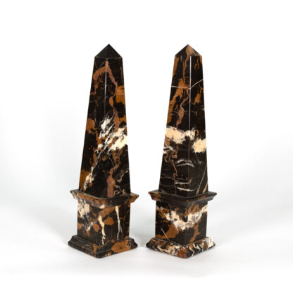 Pair Of French Marble Obelisks, Circa 1860.