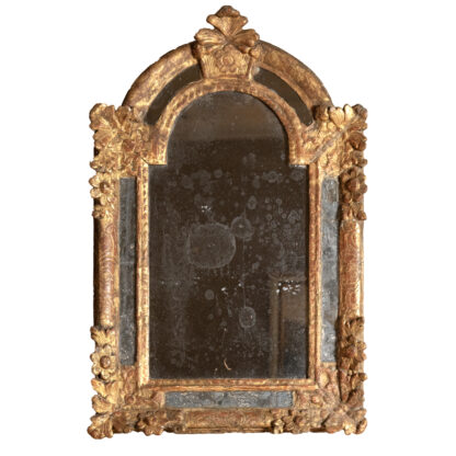 French Baroque Giltwood Mirror with Mercury Glass, Circa 1780