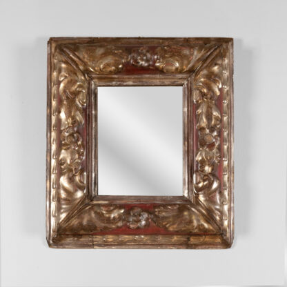 Small-Scale Spanish Carved Giltwood Mirror Frame, Circa 1750