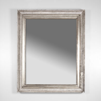 Handsome Large-Scale Lobed Carved Silver Gilt Mirror, French Circa 1850