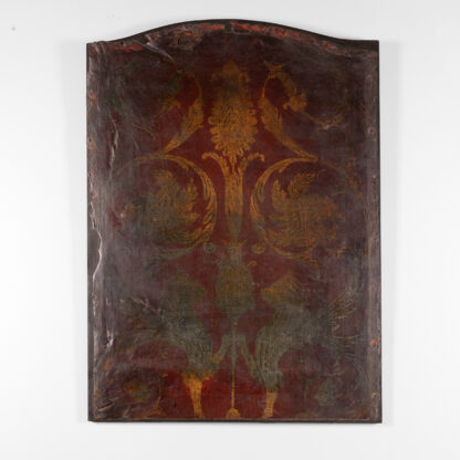 Gilded Leather Panel Quartet, English Circa 1880