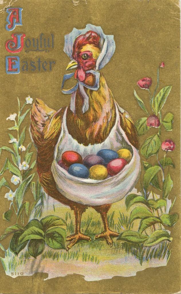 Vintage Easter Card. unknown (unknown cultural designation). A Joyful Easter. 1910.