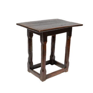 Early French oak side table with chamfered legs circa 1680