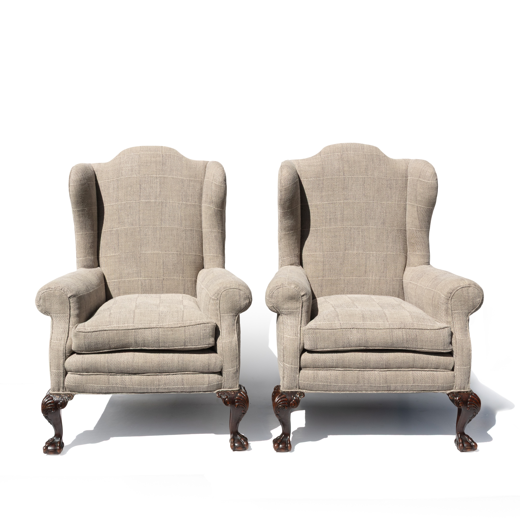 Pair of English Oak Wing Chairs, Circa 1880 - Image 4