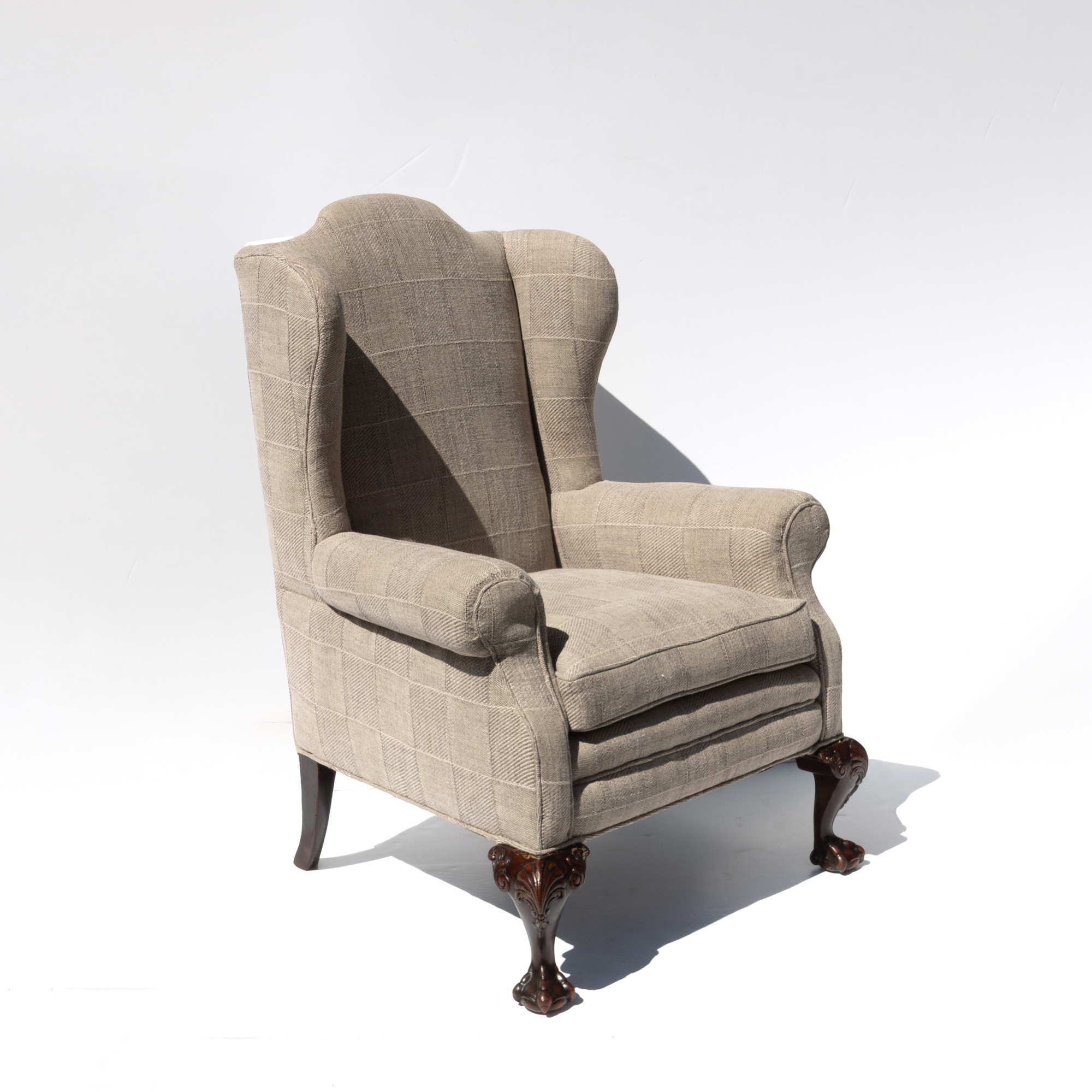 Pair of English Oak Wing Chairs, Circa 1880 - Image 5