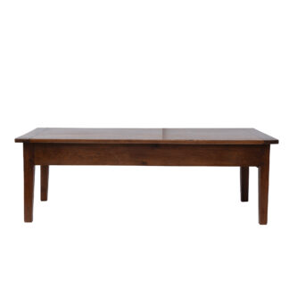 French Walnut Low Table with Large End Drawer and Tapered Legs, circa 1870