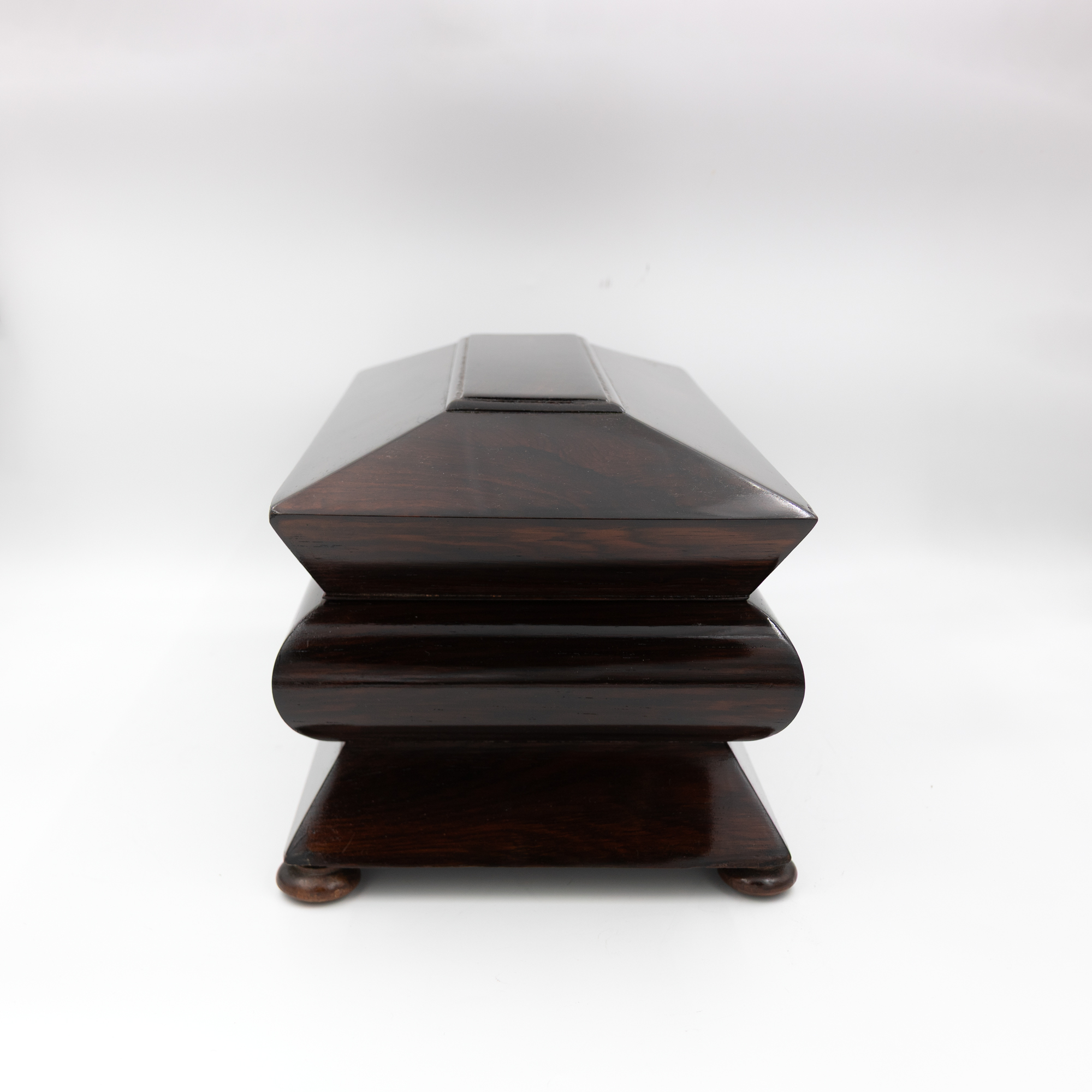 William IV rosewood box, left-side view