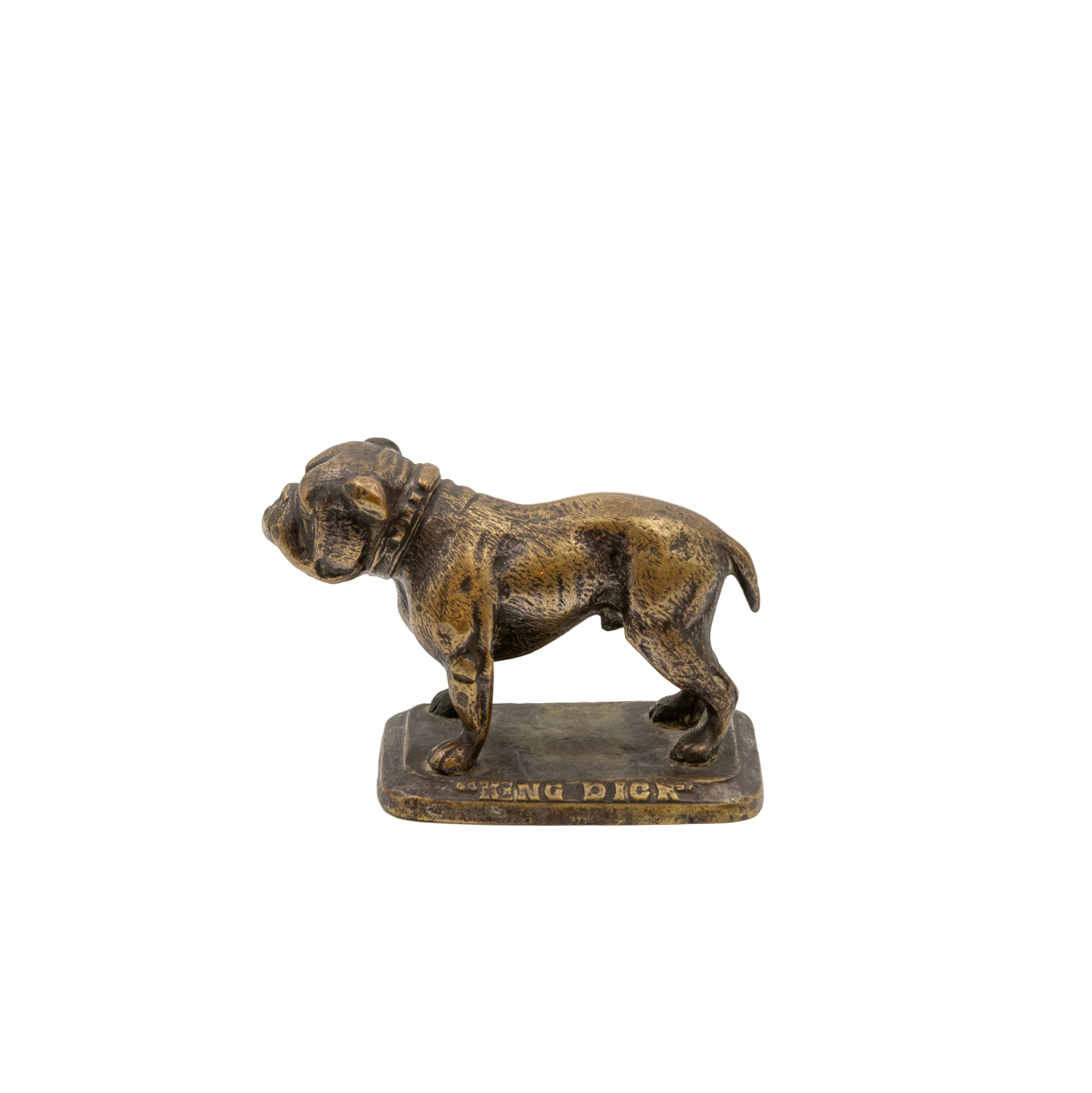 Cast Bronze Car Mascot — Bulldog from Abington King Dick Motorcycle