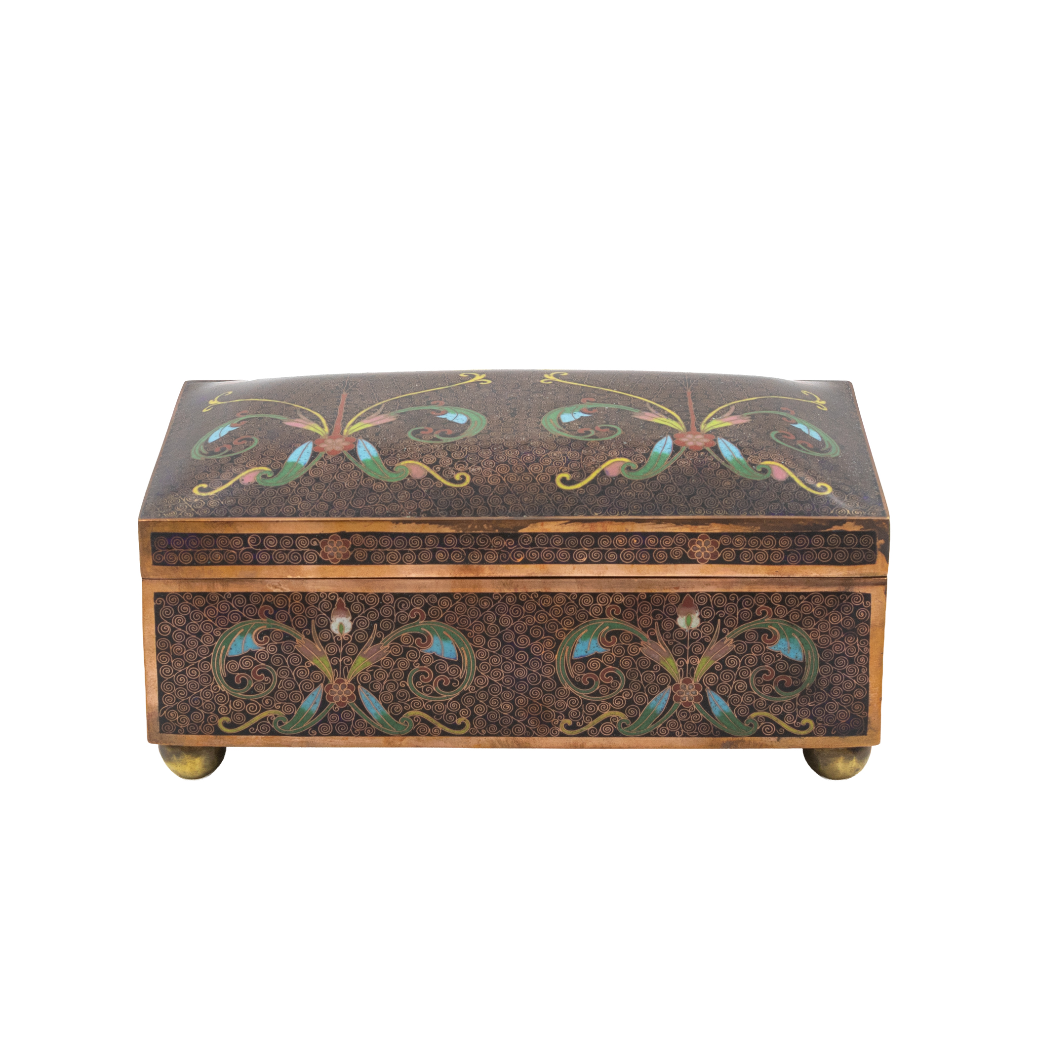 Cloisonné Enamel Box with Floral Decoration