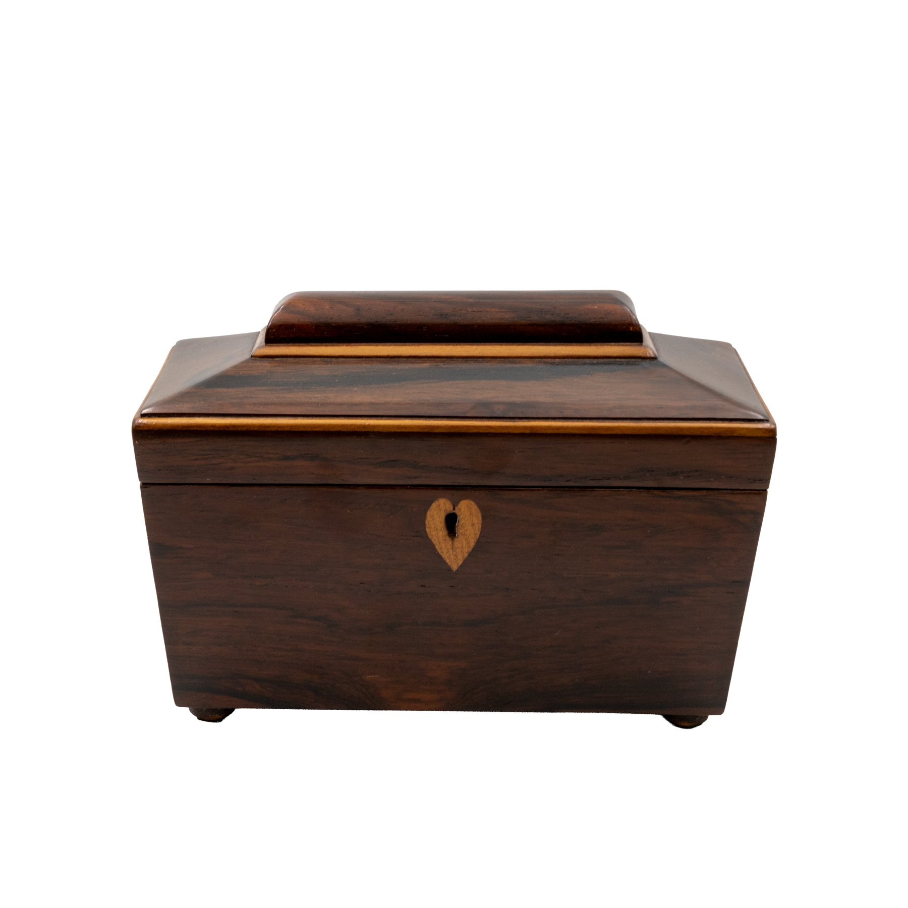 English coromandel box with heart shaped escutcheon circa 1850