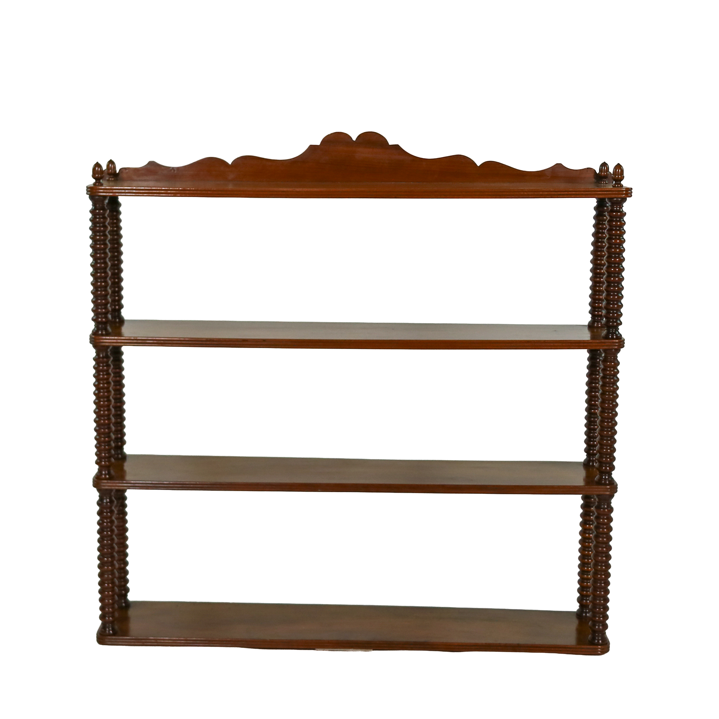 Mahogany Etagere, Bobbin Supports, Acorn Finials, circa 1880